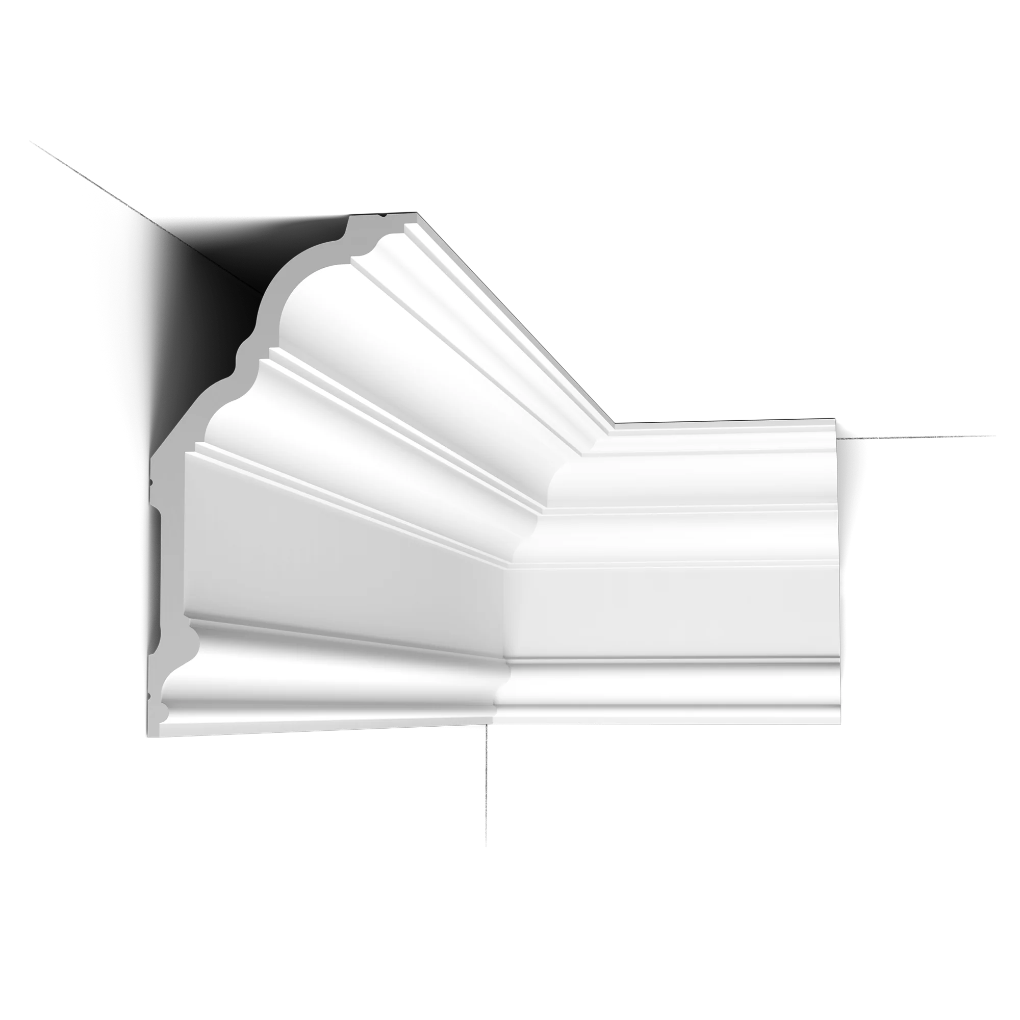 C340 Corniche plafond polyuréthane Orac Decor Luxxus - 25,5x13.5x200cm (h x p x L)- moulure décorative