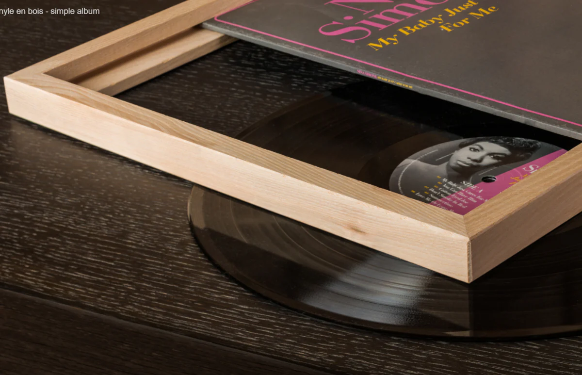 Cadre porte disque vinyle noir - accrocher vos pochettes de vinyle au mur - Image 3