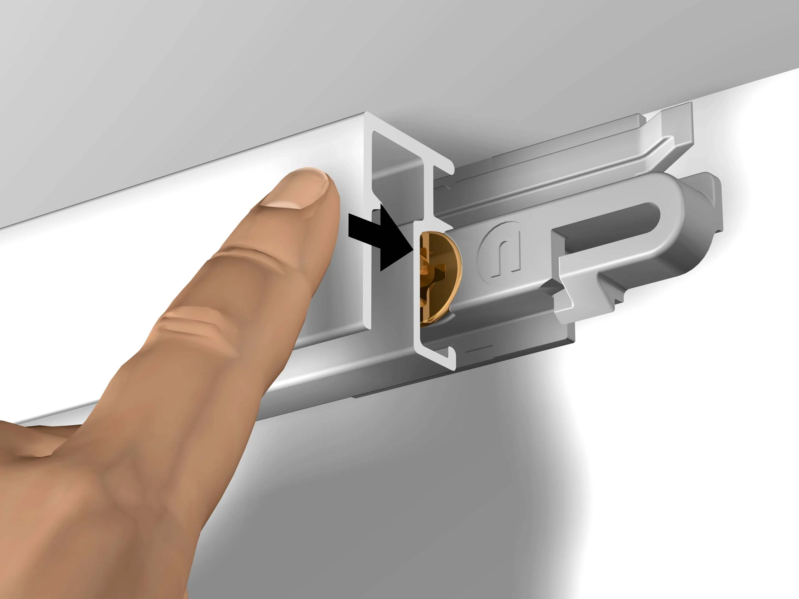 Cimaise Mini-Click Rail R10 Gris 300cm - ENLEVEMENT MAGASIN - Cimaise Tableau Artiteq - Image 3