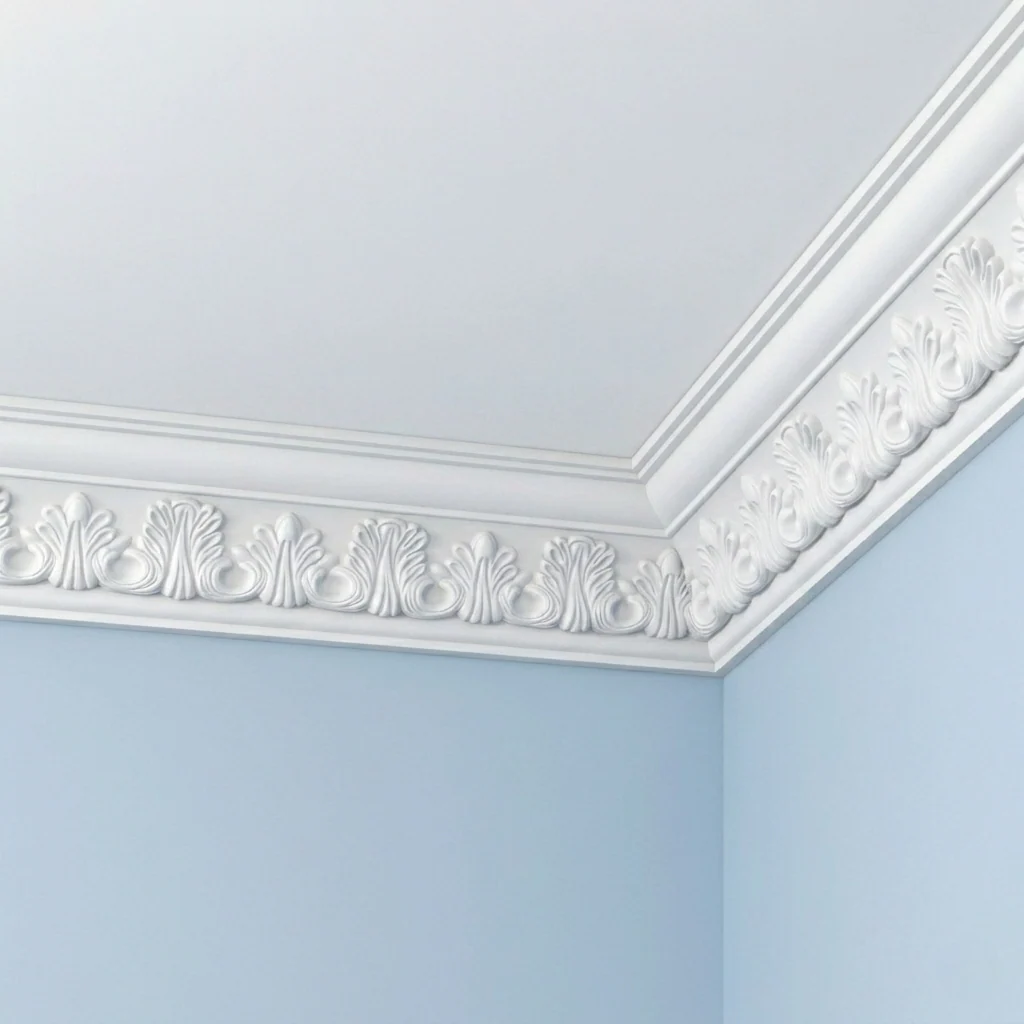 Corniche plafond C198 8,7 x 9,2 cm - Polyuréthane Cimaises &+