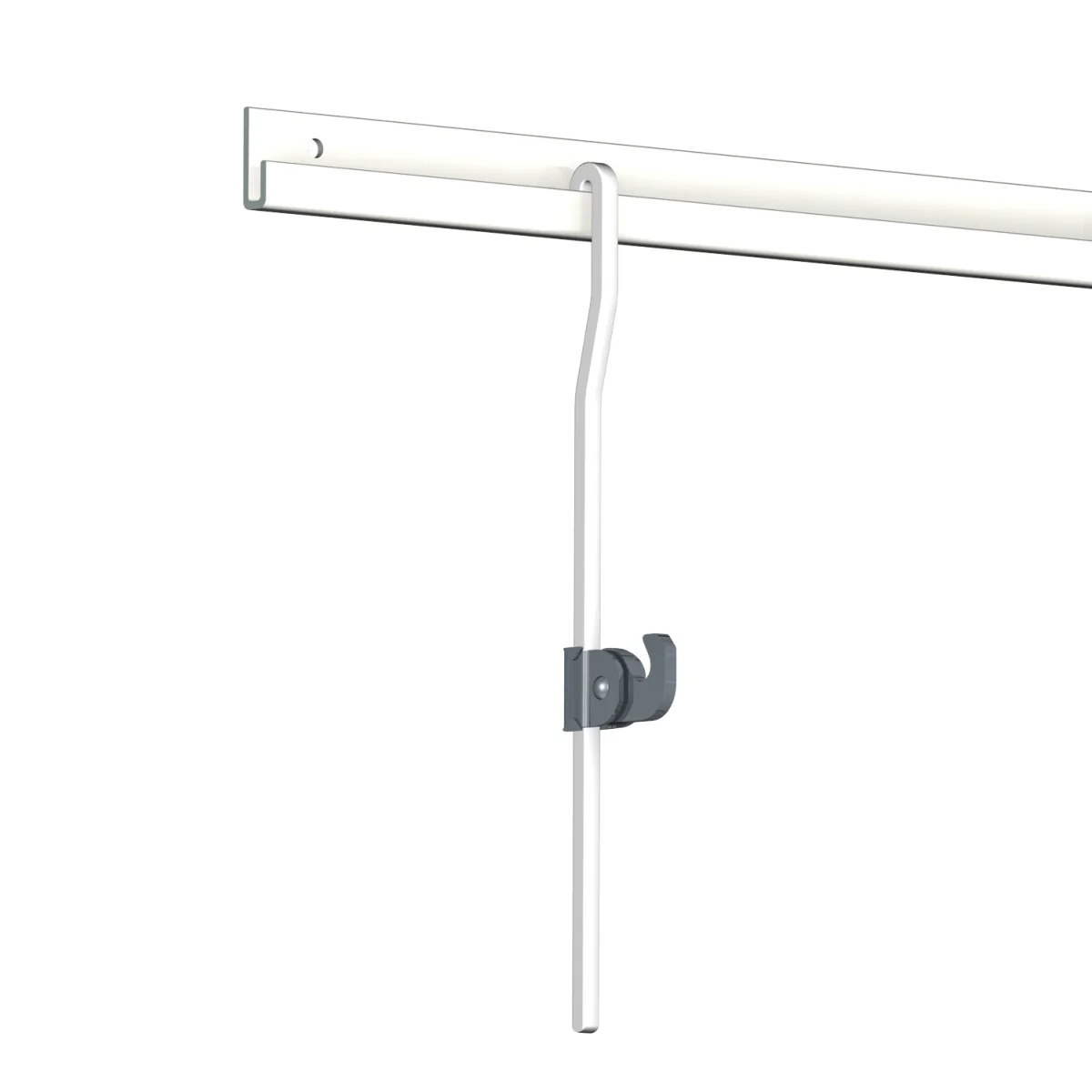 Tige Blanche en aluminium coudée 4 mm - Accessoire Cimaise Tableau - Image 3